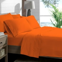 Bareni kućni list, mikrofiber, dodatni jastučnici, blizanci XL, narandžasti