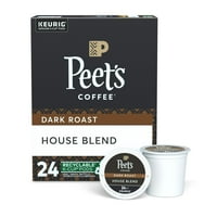 Peet-ove mahune K-Cup kafe, House Blend tamne pečene mahune za jednu porciju kompatibilne sa Keurig pivarima