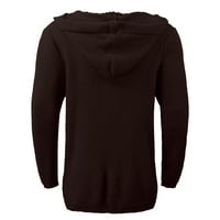 SNGXGN muški kardigan džemperi šal ovratnik labav fit dugi rukavi muški džemperi, bronza, veličine 5xl