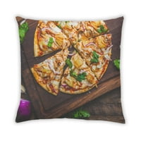 Ahgly Company Foods Pizza Zatvoreni jastuk za bacanje, prema