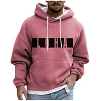 Bazyrey muške jakne Dickies modni Print labav i WoLong rukav džemper s kapuljačom Pink XL