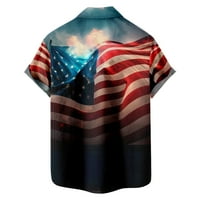 Mengen Dan nezavisnosti Sjedinjenih Država ljetna 3d košulja kratkih rukava prozračna Ležerna košulja