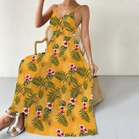 Ženska Ležerna ljetna cvjetna haljina s printom Maxi duga rastezljiva Midi opružna haljina Ženska Ležerna