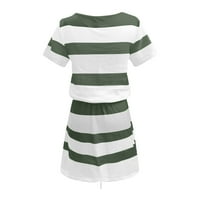 Sandresses za ženske čišćenja prodaje Žene'Saual V izrez bez rukava bez rukava Stripe SPLICING SLING remen Mini haljina za žene
