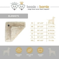 Bessie i Barnie Bubble Gum Luxury Shag Ultra Plish Fau Fur Pet Dog Reverzibilni pokrivač