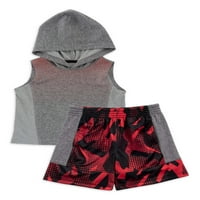 Athletic Works baby & Toddler Boy active Hooded Tank & Shorts Set, 12m-5t