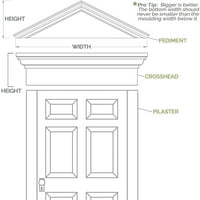 Ekena Millwork 146 širina donje 7 8 Top širina 1 4 H 1 P TRADICIONALNA CROSSHEACH SAME