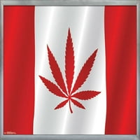 Kanadski zidni poster za zastavu konoplje, 22.375 34