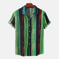 Zodggu popust kratki rukav labavi kroj Casual ljetna modna bluza Tops dugme rever Polo majice za muškarce