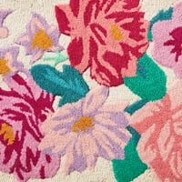 Pioneer Woman Brilliant Bloom Wool Floral Runner Accent Rug, 21 72