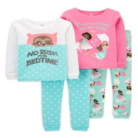 Carter's Child Of Mine Baby & Toddler djevojke Dugi rukav zgodna pamučna pidžama, 4-dijelni Set