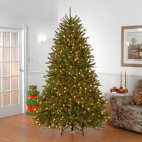 Nacionalna stabla kompanije Pretvjetljenja umjetnog punog božićnog stabla, zelena, dunhill fina, bijela