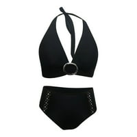 Ženski kupaći kostimi Plus veličine Split kupaći kostim Ruched stomak kontrola kupaći kostim Bikini cvjetni