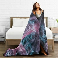 DouZhe Ultra-meka Micro Fleece lagani flanel krevet deka, Fantasy fraktal Spiral Print udoban toplo bacanje