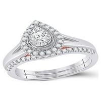 10kt dvobojni Zlatni okrugli dijamant vjenčani prsten za vjenčani prsten Cttw