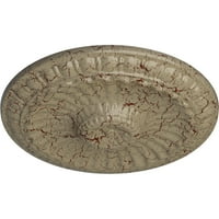 Ekena Millwork 1 4 od 1 8 P Linus stropni medaljon, ručno oslikana pustinjska pustinja Gobi