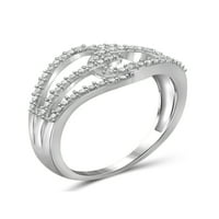JewelersClub 0. Sterling srebrni naglasak bijeli dijamantski otvor za žene za žene