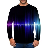BVnarty Muška odjeća 3D Print majica udobna Casual Dressy labava pulover Moda Plus Size bluze majice za