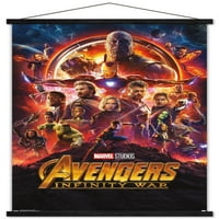 Marvel Cinemat univerzum - osvetnici - Infinity rat - zidni poster za jedan lim sa push igle, 22.375 34