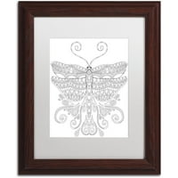 Zaštitni znak likovne umjetnosti Životinje 8 Canvas Art by Hello Angel, bijeli mat, drveni okvir