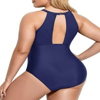 Chama Plus Size kupaći kostim sa jednim Halterom za žene sa izrezom za kontrolu stomaka kupaći kostim