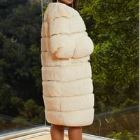 Kakina s ženskim jaknema plus klirens veličine, ženski plus veličina kratki fau kaput topla krznena krznena