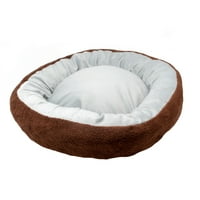 Dodatni plišani okrugli pas s toplim jastukom - smeđim i sivim