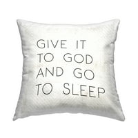 Stupell Industries dajte ga Bogu i idite na spavanje fraza Glam Crna, dekorativni jastuci
