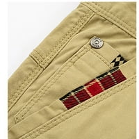 GiliGiliso muške radne kratke hlače srednjeg struka s više džepova s pet dijelova Casual hlače