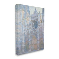 Stupell Industries Rouen Cathedral West Fasada Classic Claude Monet slikarstvo Galerija slika Omotana