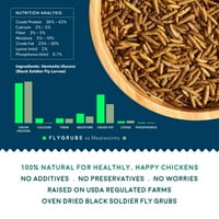 Non-GMO sušeni crni vojnički vojnički ličići pileći hrani, BSF ličinke tretiraju za kokoške, patke, ptice,