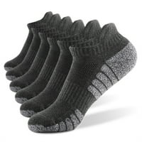Parovi čarape za gležnjeve prozračne pamučne sportske čarape za žene muškarci, tamno siva-m