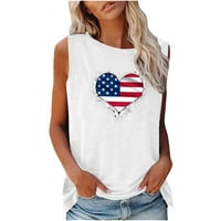 Usmixi Womens 4th of July Tank Tops Comfy Loose Fit Independence Independence Patriotic Graphics Shirts