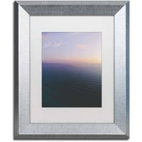 Zaštitni znak likovne umjetnosti' Ocean Horizon Sunset ' platnena Umjetnost Ariane Moshayedi, bijeli mat,
