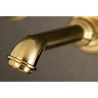 Kingston Brass KS7127PL Center Wall Mount Boucet slavina za kupaonicu, brušeni mesing