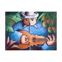 Zaštitni znak likovne umjetnosti 'muzičari Gitara 2' platnena Umjetnost Oscara Ortiza