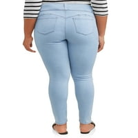 Wa Jean Juniors Plus Size Sklekovi Sa 3 Dugmeta Mršavi Jegging