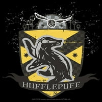 Junior Harry Potter Hufflepuff Snitch grb grafički Tee Crni mali
