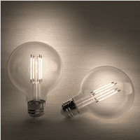 LED sijalica, 4.5-Watt G Vintage Stil, E baza, zatamnjiva, dnevna svjetlost, 8-pakovanje