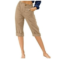 Plus veličine Ženske hlače čišćenje Ženske labave široke pantalone za noge visoke struke ravno hlače Casual