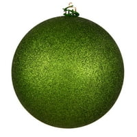 Vickerman 12 Juniper Green Glitter Ball Ornament