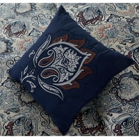 Moderni navoji reverzibilni krevet u torbi, duboko plavi damask, Corsciana, CAL. Kralj