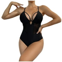 Leesechin Clearance bikiniji za žene seksi komplet čvrstih kupaćih kostima s visokim kontrastom grudi