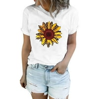 Ženska majica modni Top bluza žene Casual Tshirt suncokret za slatka maslačak grafika kratki rukav Lady