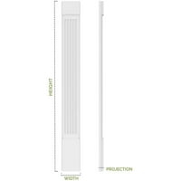 5 W 120 H 2 P ravna ploča PVC Pilaster W Dekorativni kapital i baza