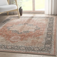 Dobro Tkani Apollo Flatwoven Pariz Crveni 5'3 7'3 Prostor Za Područje