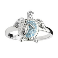 Morski Kornjačini prstenovi za žene sjajni cirkonij prsten dobar poklon za dame djevojke mama