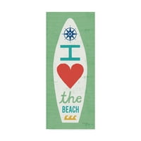 Zaštitni znak likovne umjetnosti' Plaža Bums surfati odbor II ' platno Art Michael Mullan