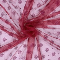 Shason tekstilna ružičasta tkanina od poliestera sa blistavim cvjetovima, 54 široka