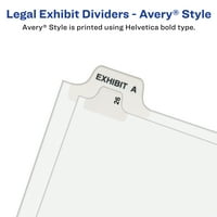 Avery Individualni pravni razdjelci stil, veličina slova, bočna kartica Divider - bočna kartica - -